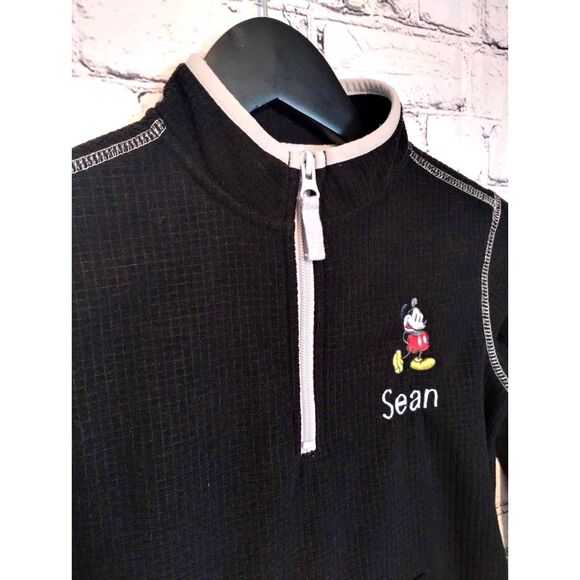 The Disney Store Mickey Mouse 1/4 Zip Pullover Size Small Monogrammed Sean - Picture 3 of 8